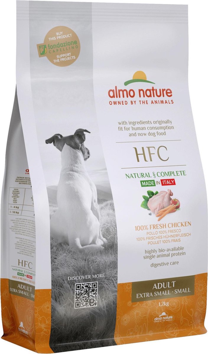 Almo Nature - Hond HFC Adult brokken voor kleine honden - kip