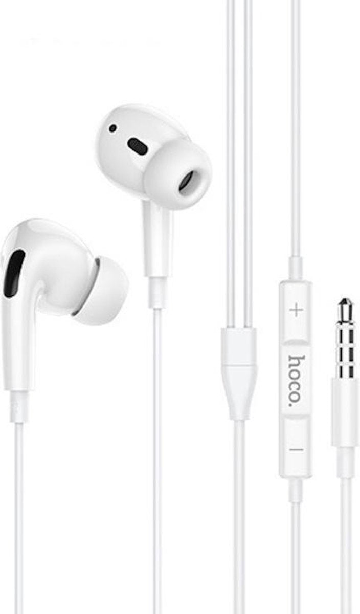 HOCO M1 Pro - In Ear Oordopjes - Oortjes met draad en microfoon - 120cm kabel - Wit