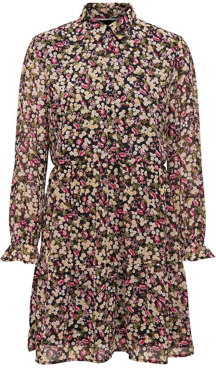 Onlingrid L/s Short Dress Wvn 15219160 Black/miss Ditsy