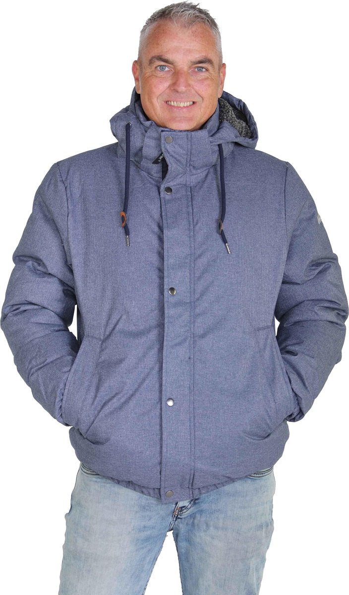 STØRVIK Winterjas Warm Winddicht Heren Blauw - Maat 3XL - MARCO