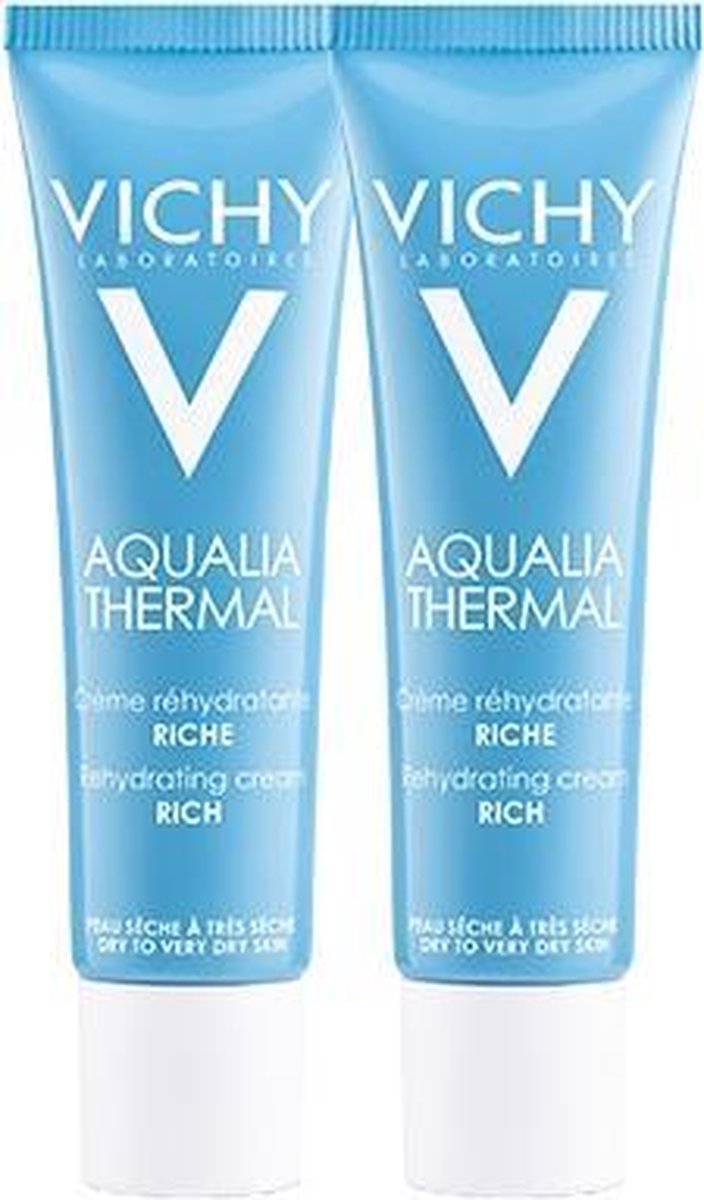 Vichy Aqualia Thermal Hydraterende dagcrème Rijk - 2 x 30 ml - Droge Huid