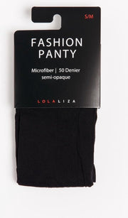 Panty met microfiber 50 deniers - Zwart