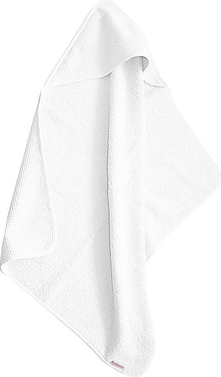 Cottonbaby Badcape wafel/badstof - wit
