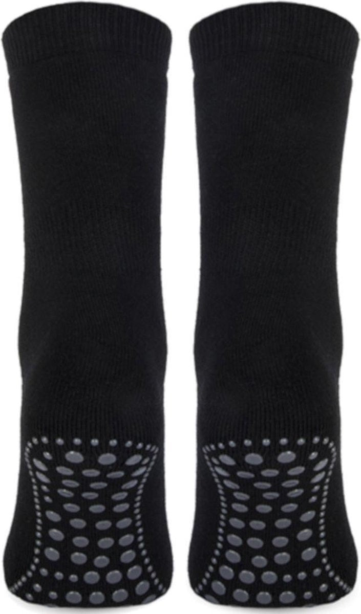 Topsocks huissokken met antislip noppen kleur: zwart maat: 43-46