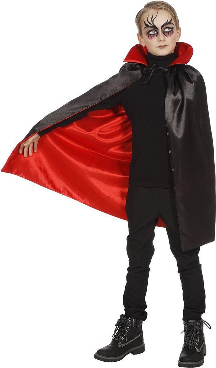 Dracula cape met kraag voor kind one size