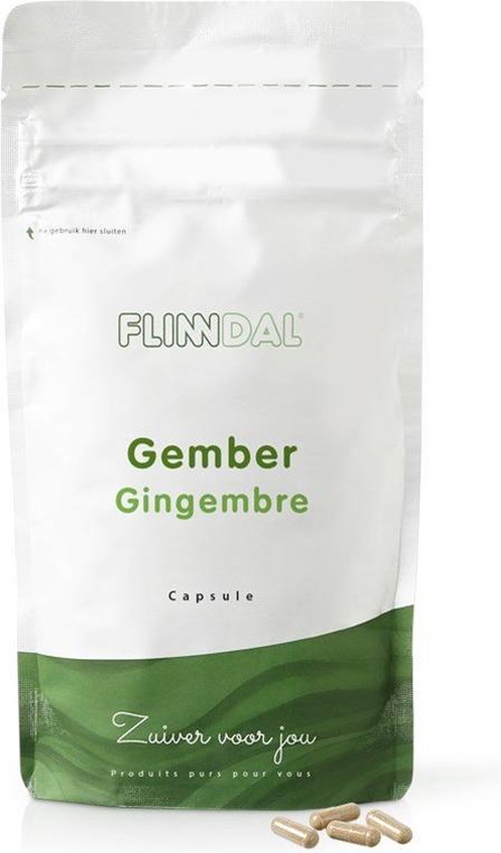 Gember (Voor de spijsvertering) - 90 Capsules - Flinndal - Ondersteunt het immuunsysteem*