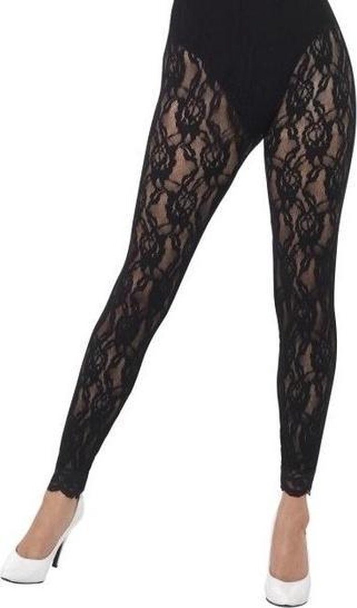 Zwarte jaren 80 panty voor dames