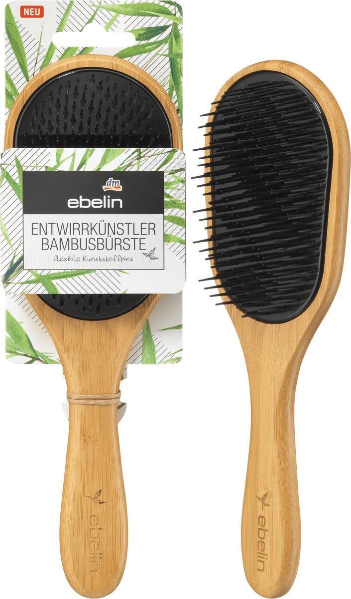 ebelin Ontwarrende haarborstel bamboe met handvat