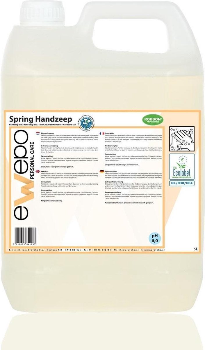 Ewepo Spring geparfumeerde handzeep 5 liter