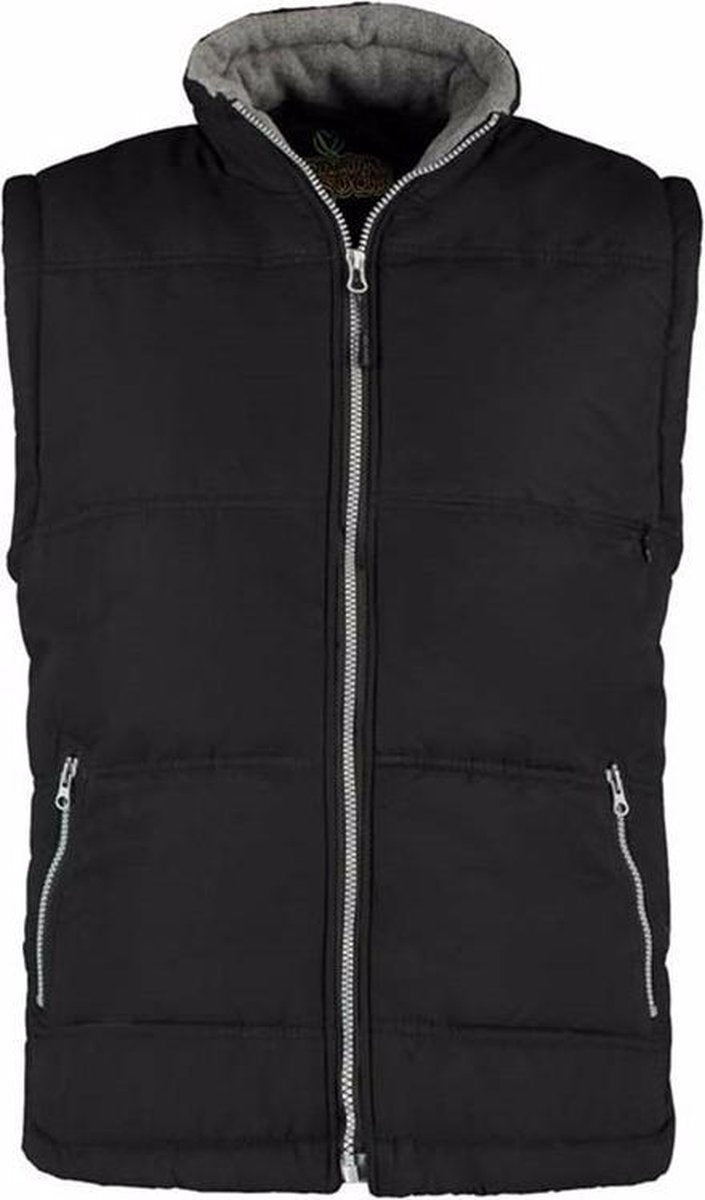 Basic bodywarmer zwart voor heren - winddichte mouwloze sport vesten S (36/48)