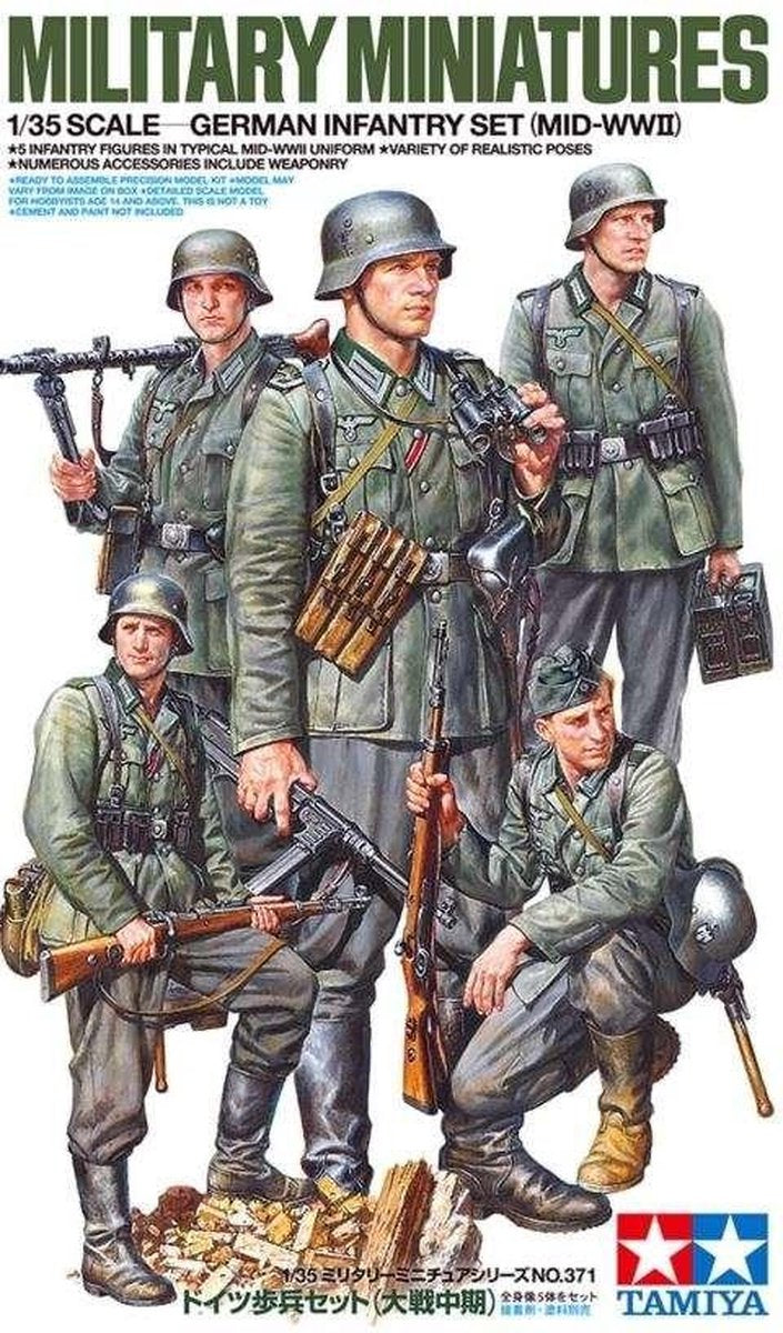 1:35 Tamiya 35371 German Infantry Mid-WWII Set Plastic kit
