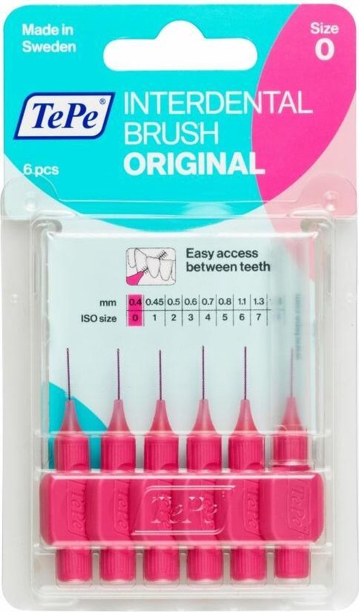 Tepe Original Ragers - Interdentale Borstels 0.4mm Roze Voordeelverpakking 10 stuks