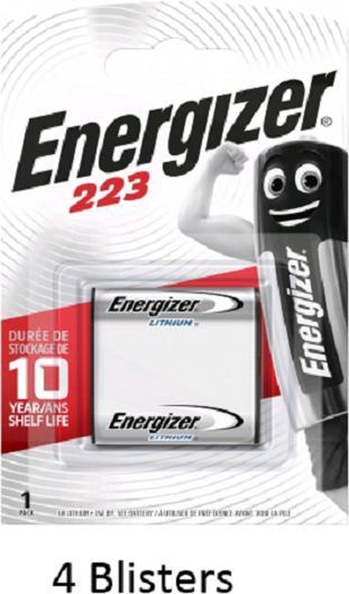 4 stuks (4 blisters a 1 stuk) Energizer Lithium CR-P2P 6V