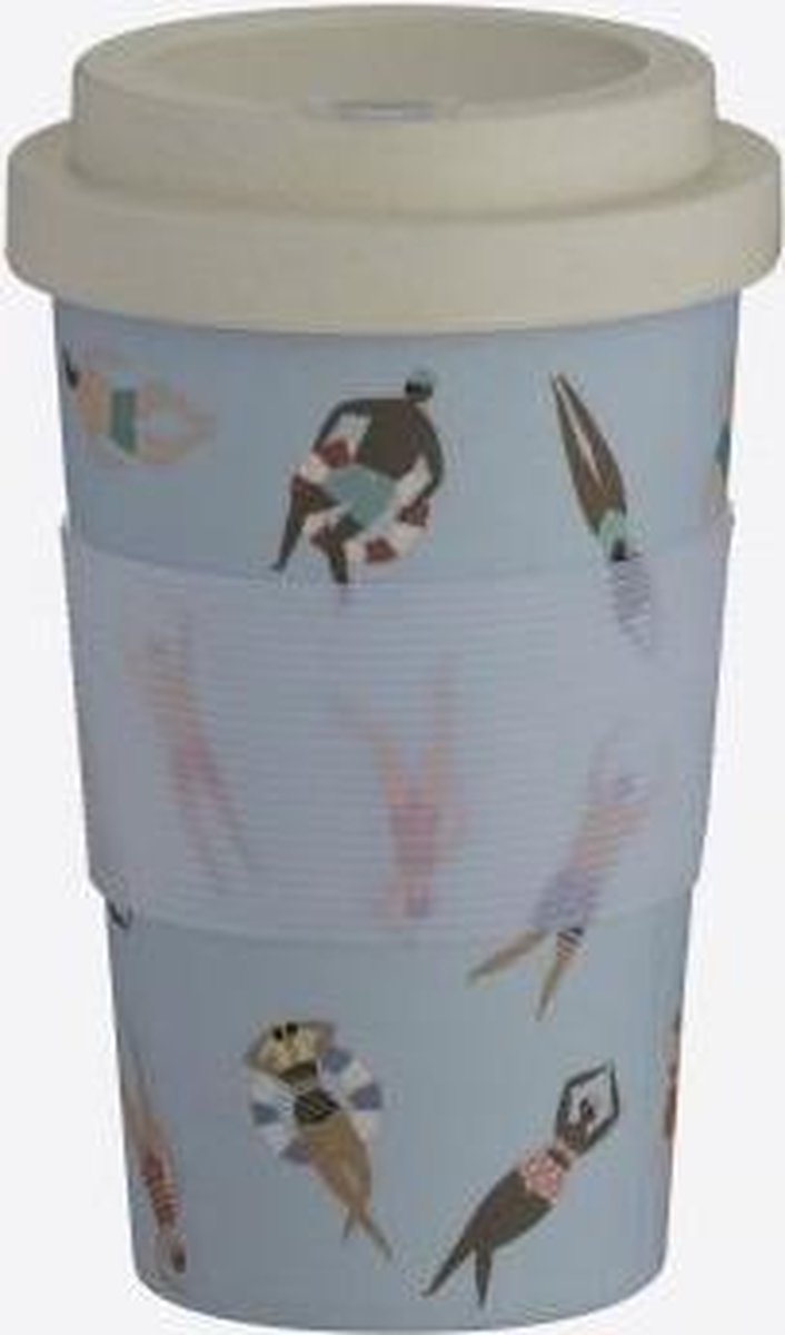 Typhoon Pure reisbeker bamboevezel met anit-slibband Active 380ml