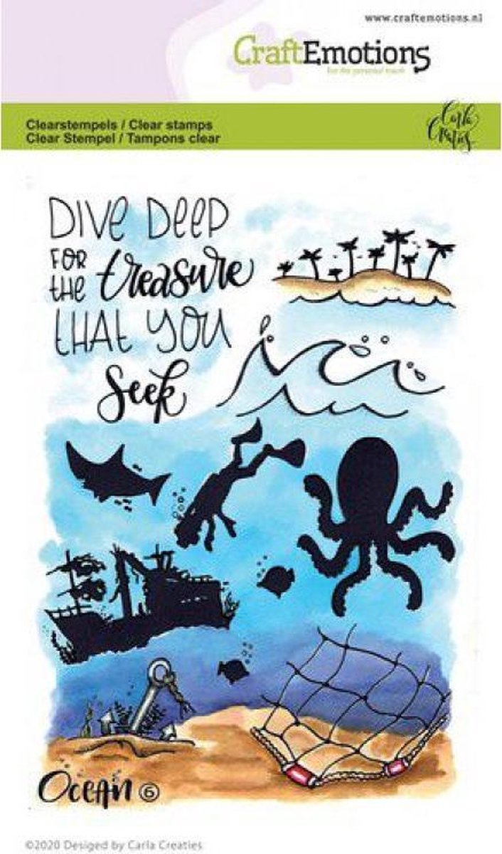 CraftEmotions clearstamps A6 - Ocean 6 Carla Creaties