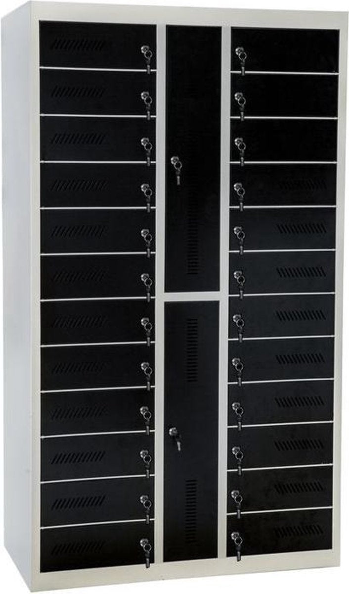 Safelock laptop en tablet locker voor 24 apparaten - Lock&Key