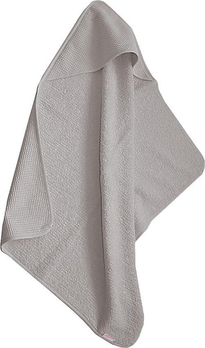 Cottonbaby Badcape wafel/badstof - lichtgrijs