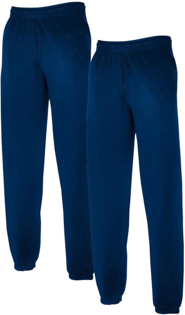 2-Pack Fruit of the Loom Heren Joggingbroek - Marineblauw - Maat XL
