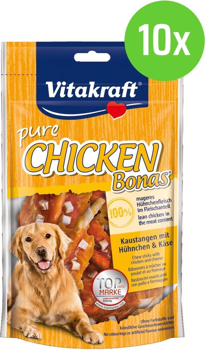 Vitakraft BONAS sticks kipfilet + kaas - 10 verpakkingen