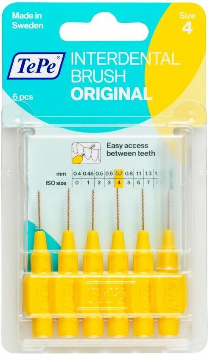 Tepe Original Ragers - Interdentale Borstels 0.7mm Geel Voordeelverpakking