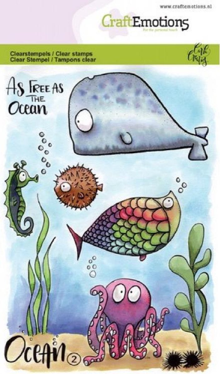 CraftEmotions clearstamps A6 - Ocean 2 Carla Creaties