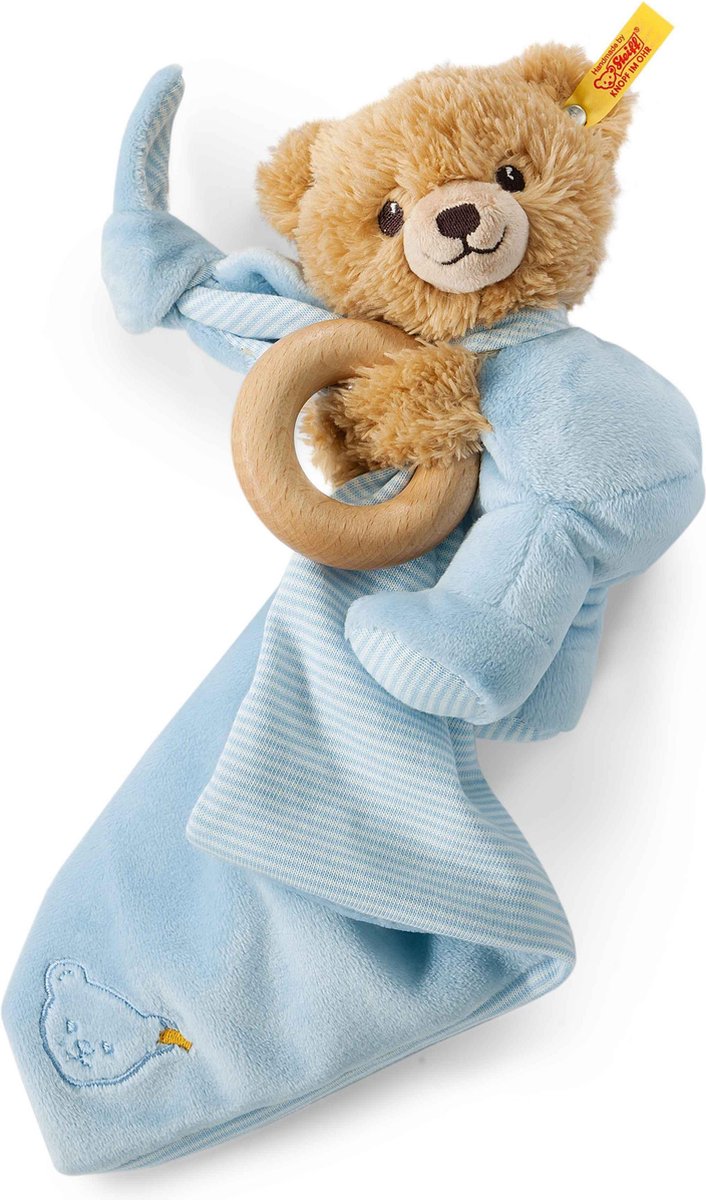 Steiff knuffel met doekje en rammelaar 16cm