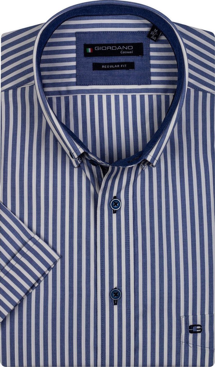 Giordano 106107 Casual overhemd met korte mouwen - Maat XL - Heren