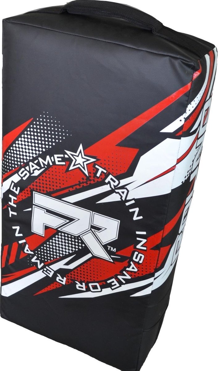 Punch Round Train Insane Kick Shield 60x35x15 cm Zwart Rood Punch Round Trapkussen 60x35x15 cm