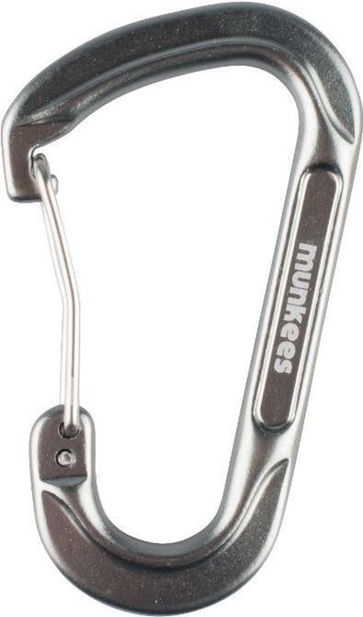 Munkees Karabijnhaak D-shape Draadsluiting 6 X 60 Mm Grijs