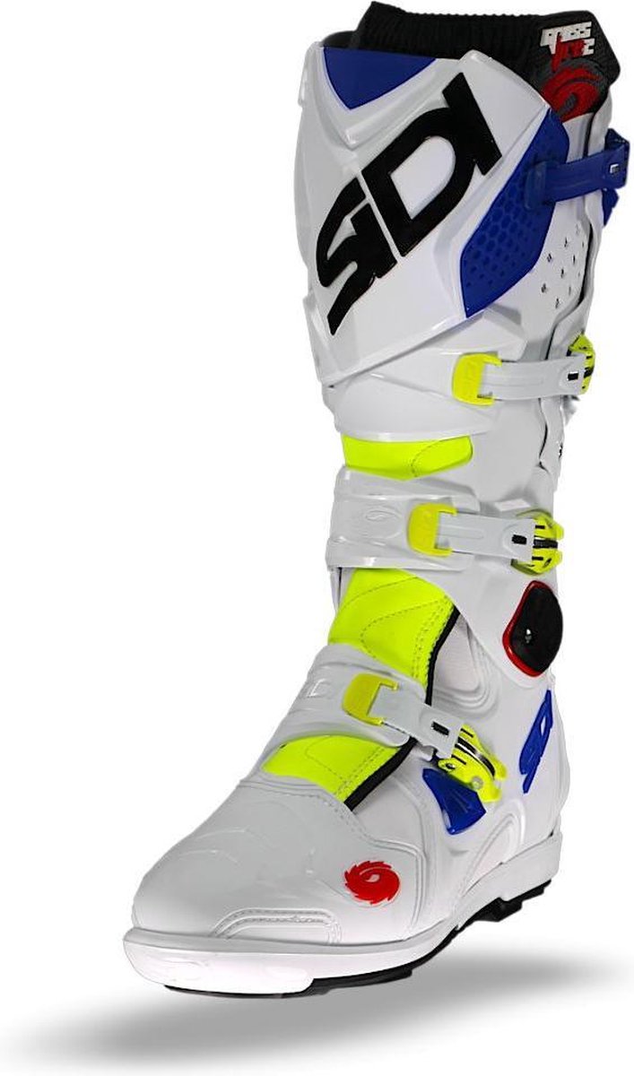 Sidi Crossfire 2 SRS Yellow Fluo White Blue Motorcycle Boots 40