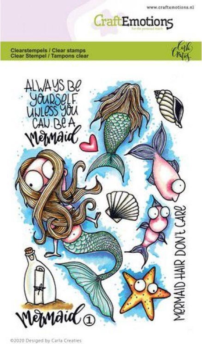 CraftEmotions clearstamps A6 - Mermaid 1 Carla Creaties