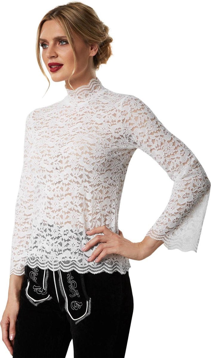dressforfun - Blouse Hannerl XXL  - verkleedkleding kostuum halloween verkleden feestkleding carnavalskleding carnaval feestkledij partykleding - 303194