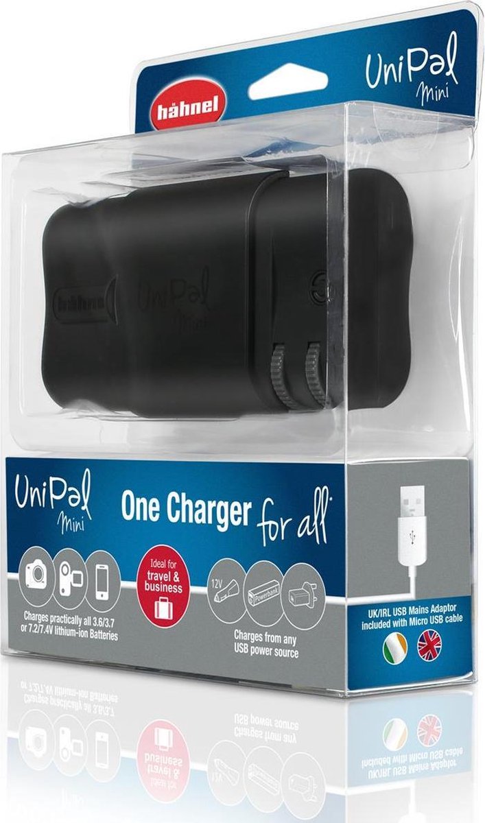 HÃ¤hnel Unipal Mini - universele lader voor alle camera accu's
