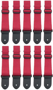 10-pack rode gitaarriemen van 5 cm breed