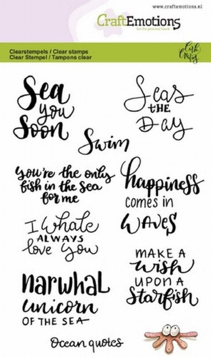 CraftEmotions clearstamps A6 - Ocean quotes (Eng) Carla Creaties
