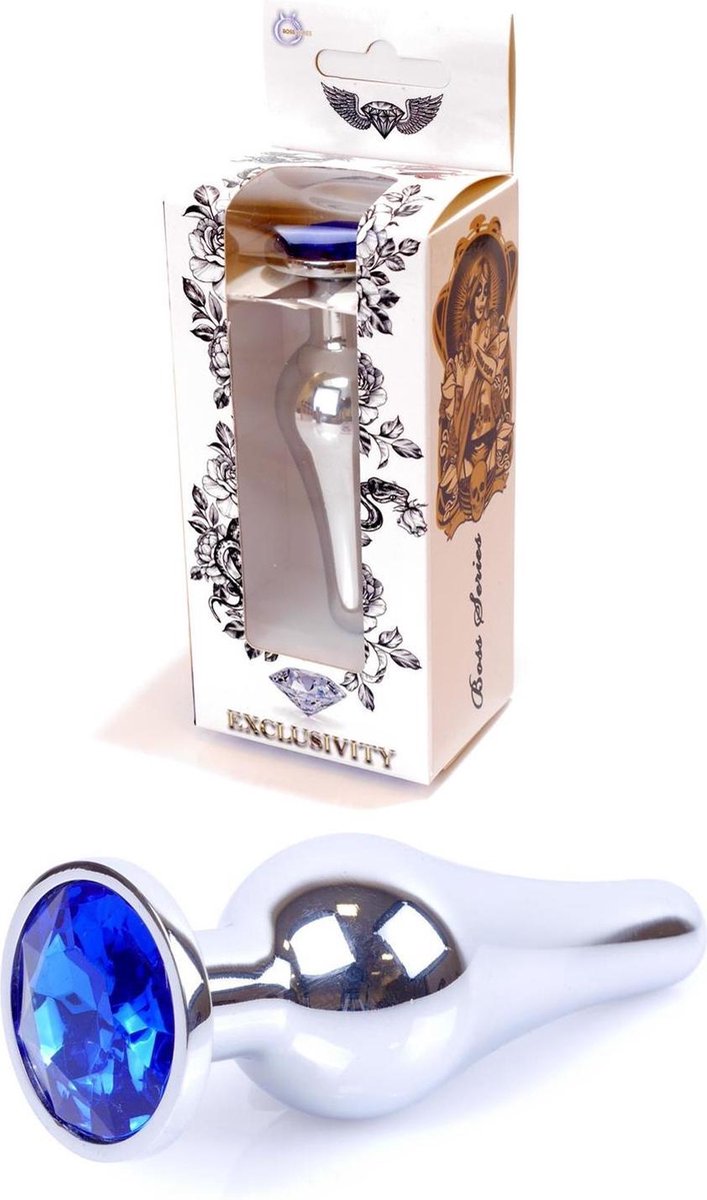 Butt plug - Anaal plug- Jawellery Silver BUTT PLUG- Purple