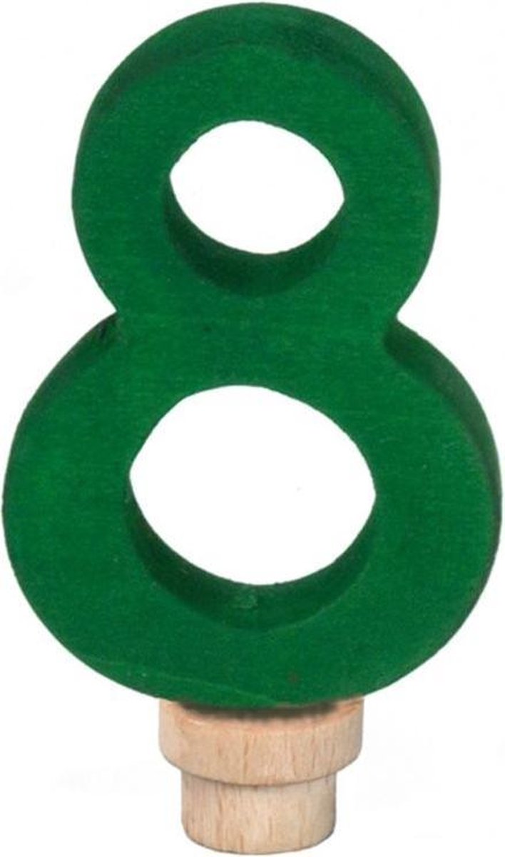 Glückskäfer Verjaardagscijfer 8 Ringplug 7 Cm Groen