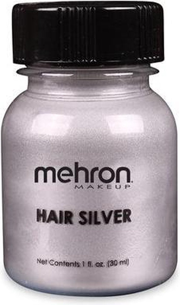 Mehron Hair Silver om haar tijdelijk zilvergrijs te maken - 30 ml met penseel