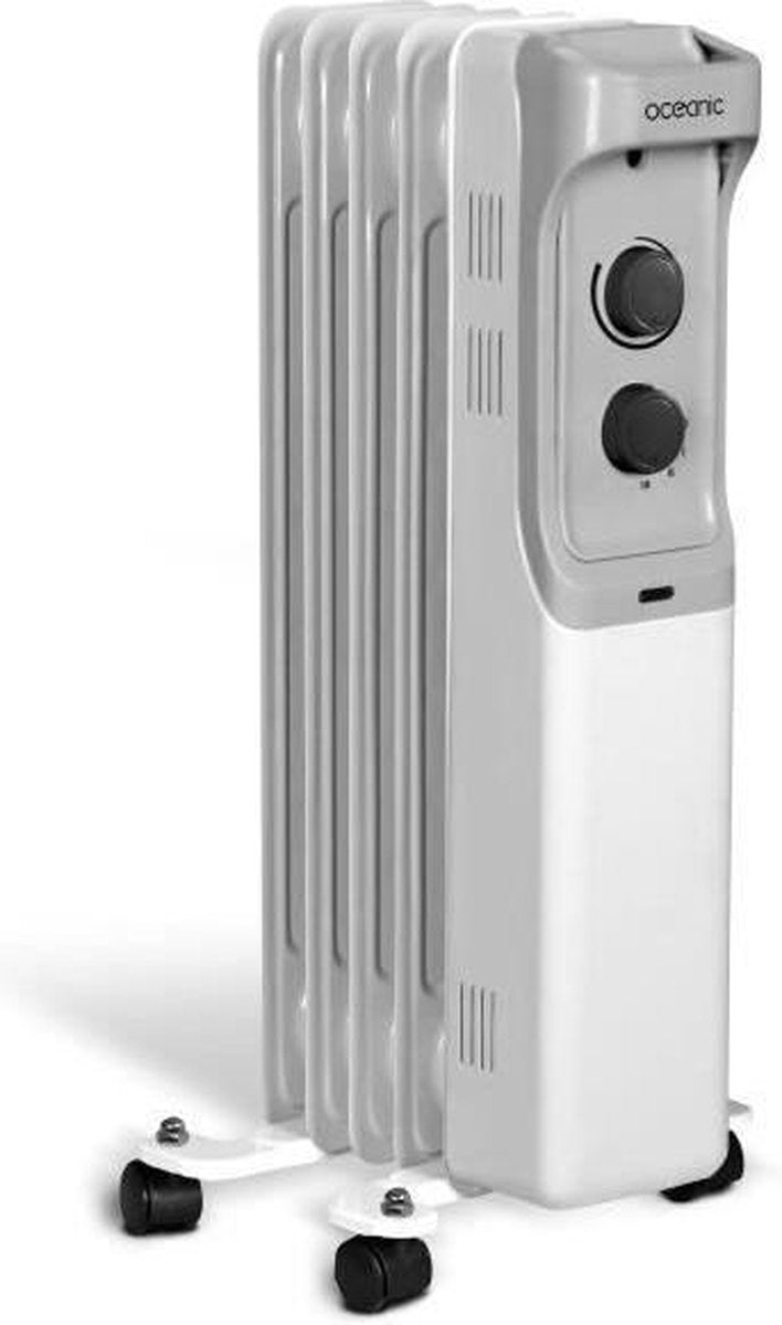 OCEANIC 1000 W Elektrische oliebadradiator - Mobiel - 3 vermogens - Grijs