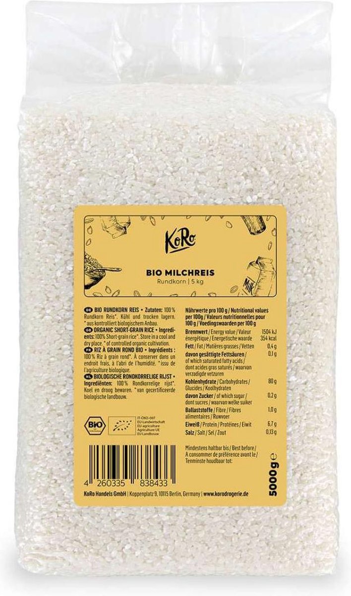 KoRo | Biologische melk rijst | 5 kg