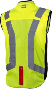 Wowow Flandrien  Fietsjas met geïntegreerde led licht op de rug  - Maat S  - Unisex - geel/zilver/zwart