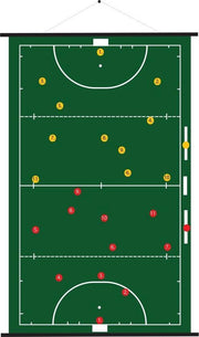Coachbord Hockey Oprolbaar Magnetisch 74 X 100 cm