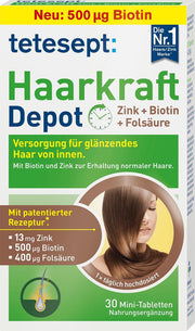 tetesept Haarsterkte zink + biotine + foliumzuur tabletten (30 stuks)