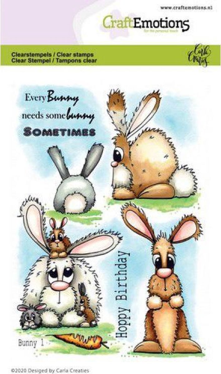 CraftEmotions clearstamps A6 - Bunny 1 Carla Creaties