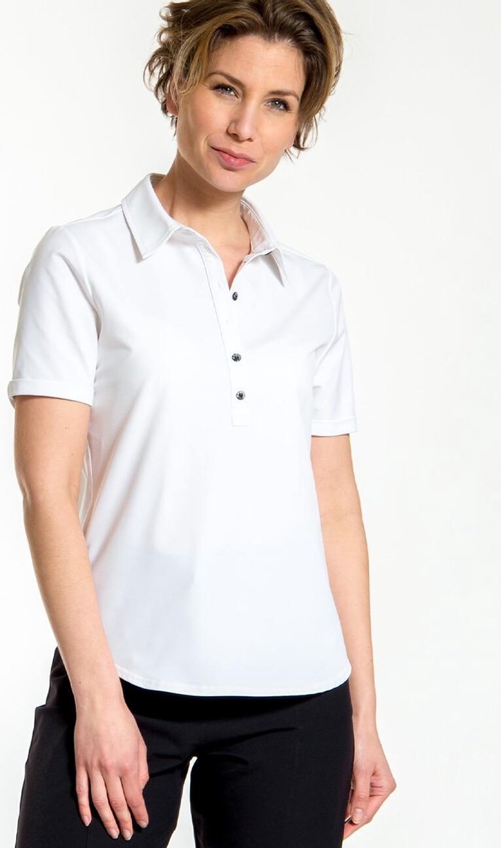 La Blouse Polo Travel - Blouse van Je m'appelle - Travel Quality materiaal: Stretch