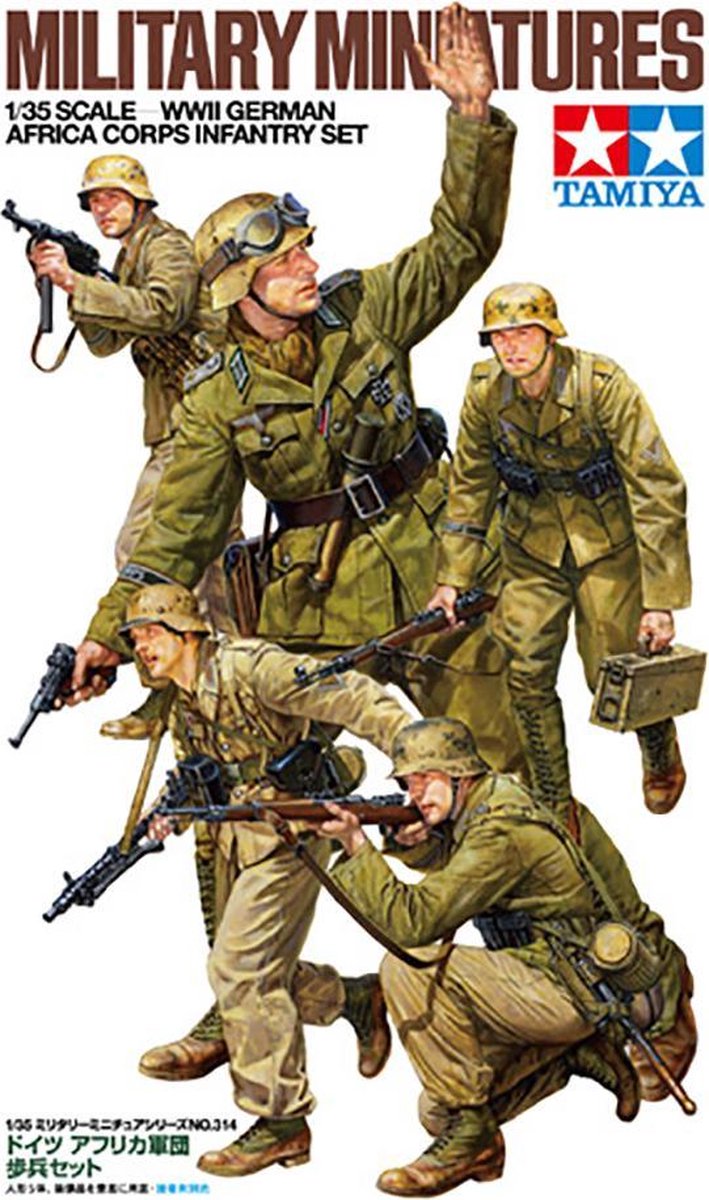 Tamiya German Africa Corps Infantry  + Ammo by Mig lijm
