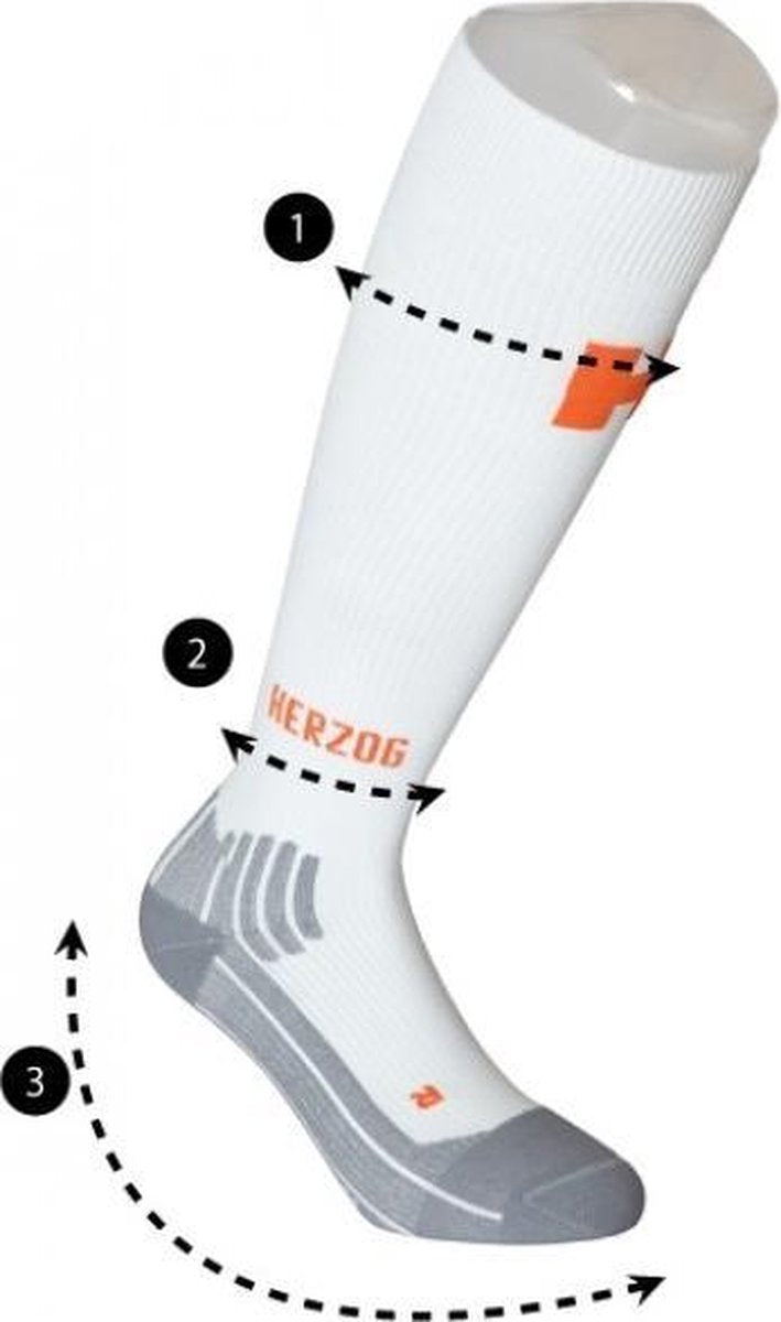 Herzog Active Compressiekousen Wit