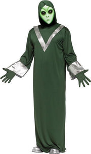 Alien kostuum space pak groen ufo met masker - one size - S M L XL