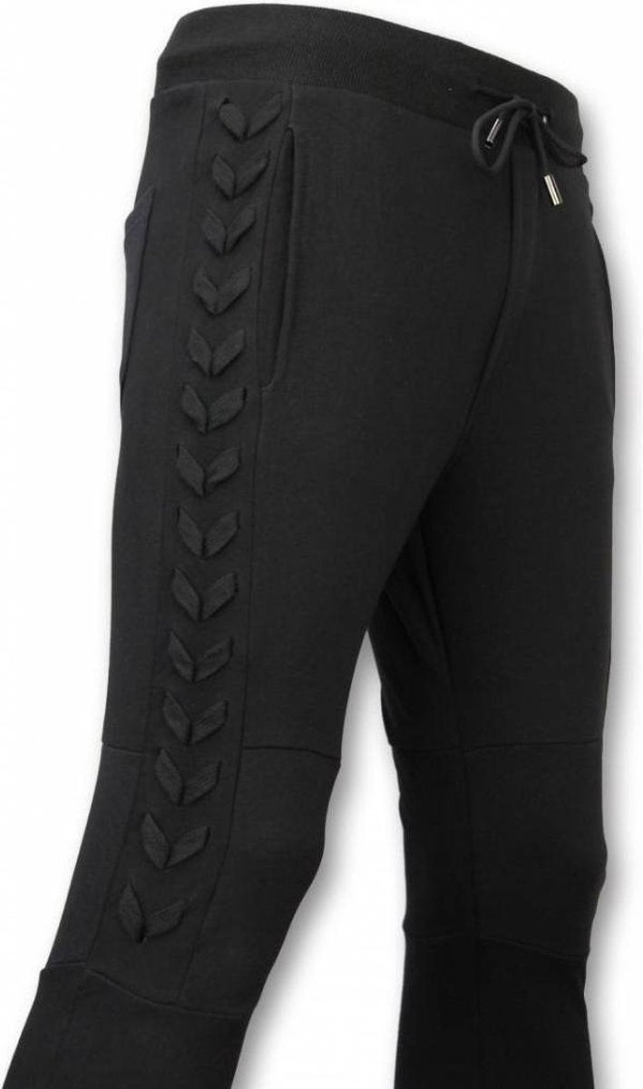 Enos Casual Joggingbroek - Braided Joggingbroek - Zwart - Maat: S