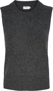 ONLY ONLPARIS LIFE VEST KNT NOOS Dames Trui Grijs - Maat S